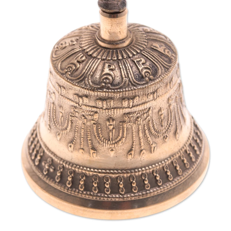 Engraved Tibetan Ghanta Bronze Bell for Meditation Practices ...