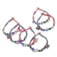 Cotton and glass beaded braided bracelet, 'Braided Vibe' - Artisan-Made Cotton and Hemp Glass Beaded Braided Bracelet