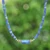 Lapis lazuli and hematite beaded pendant necklace, 'Cylindrical Beauty' - Lapis Lazuli Pendant Necklace with Golden-Hued Hematite Gems (image 2) thumbail