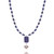 Lapis lazuli and apatite beaded pendant necklace, 'Royal Blue Heart' - Lapis Lazuli Apatite Necklace with 950 Silver Heart Pendant thumbail