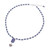 Lapis lazuli and apatite beaded pendant necklace, 'Royal Blue Heart' - Lapis Lazuli Apatite Necklace with 950 Silver Heart Pendant (image 2c) thumbail