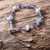 Amethyst and blue quartz beaded bracelet, 'Thriving Wise Love' - Silver-Plated Brass Beaded Bracelet with Amethyst and Quartz (image 2) thumbail