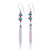Multi-gemstone dangle earrings, 'Distinguished Pearl' - Hill Tribe-Inspired Multi-Gemstone Dangle Hook Earrings thumbail