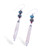 Multi-gemstone dangle earrings, 'Distinguished Pearl' - Hill Tribe-Inspired Multi-Gemstone Dangle Hook Earrings (image 2d) thumbail