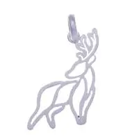 Sterling silver pendant, 'Natural Presence' - Nature-Inspired Brushed-Satin Sterling Silver Deer Pendant