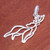 Sterling silver pendant, 'Natural Presence' - Nature-Inspired Brushed-Satin Sterling Silver Deer Pendant (image 2b) thumbail