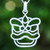 Sterling silver pendant, 'Ancestral Presence' - Brushed-Satin Sterling Silver Lion Dance-Inspired Pendant (image 2) thumbail