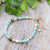 Multi-gemstone beaded bracelet, 'Aqua Pearl' - Cool-Palette Adjustable Multi-Gemstone Beaded Pearl Bracelet (image 2) thumbail