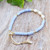 Multi-gemstone beaded bracelet, 'Triple Sky' - Thai Multi-Gemstone Cream Pearl Beaded Bracelet in Blue Hues (image 2c) thumbail