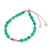 Green quartz beaded bracelet, 'Fortunate Fish' - Good Fortune Green Quartz Beaded Bracelet with Fish Pendant thumbail