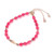 Quartz beaded bracelet, 'Romantic Fish' - Romantic-Inspired Red Quartz Beaded Bracelet with Fish Charm thumbail