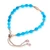 Blue quartz beaded bracelet, 'True Fish' - Ocean-Inspired Blue Quartz Beaded Bracelet with Fish Pendant (image 2d) thumbail