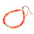 Carnelian beaded bracelet, 'Fiery Fish' - Natural Carnelian Beaded Bracelet with Brass Fish Pendant thumbail
