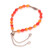Carnelian beaded bracelet, 'Fiery Fish' - Natural Carnelian Beaded Bracelet with Brass Fish Pendant (image 2d) thumbail