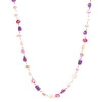Cultured pearl beaded necklace, 'Sweet Elegance' - Beaded Necklace with Purple Pink Grey White Cultured Pearls