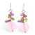 Multi-gemstone cluster earrings, 'Thai Kindness' - Thai-Made Multi-Gemstone Cluster Earrings in Pale Pink Hues thumbail