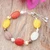 Quartz and cultured pearl beaded wristband bracelet, 'Spring Tangerine' - Colorful Quartz Cultured Pearl and Glass Beaded Bracelet (image 2) thumbail