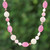 Quartz and cultured pearl beaded necklace, 'Sweet Autumn' - Pink Quartz Cultured Pearl and Glass Beaded Necklace (image 2) thumbail