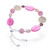 Quartz and cultured pearl beaded wristband bracelet, 'Sweet Autumn' - Pink Quartz Cultured Pearl and Glass Beaded Bracelet (image 2d) thumbail