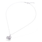 Sterling silver pendant necklace, 'Together as One' - Whimsical Elephant Family-Themed Silver Pendant Necklace