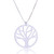 Sterling silver pendant necklace, 'Roots of Life' - Openwork Minimalist Tree of Life-Themed Silver Necklace thumbail