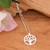 Sterling silver pendant necklace, 'Roots of Life' - Openwork Minimalist Tree of Life-Themed Silver Necklace (image 2c) thumbail