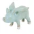 Celadon ceramic figurine, 'Flying Grey Pig' - Celadon Ceramic Flying Pig Figurine with Bluish-Grey Glaze (image 2b) thumbail