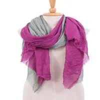 Handwoven scarves, 'Graceful Glamour' (pair) - Magenta Sage-Hued Hand-Woven Scarves from Thailand (Pair)