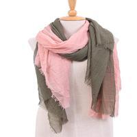 Handwoven scarves, 'Graceful Allure' (pair) - 2 Hand-Loomed Lightweight Scarves in Peach and Olive Shades