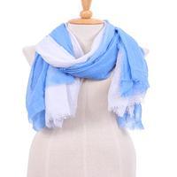 Handwoven scarves, 'Graceful Flair' (pair) - Pair of Handwoven Scarves in Periwinkle and Silver Grey Hues