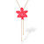Gold-plated natural orchid flower lariat necklace, 'Luxurious Pink' - Spring-Inspired 22k Gold-Plated Pink Orchid Lariat Necklace thumbail