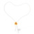 Gold-plated natural orchid flower lariat necklace, 'Luxurious Yellow' - Handmade Yellow Orchid Lariat Necklace with Golden Chain (image 2e) thumbail