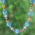 Quartz and jasper beaded choker necklace, 'Ocean Symphony' - Quartz and Jasper Beaded Choker Necklace with Extender Chain (image 2) thumbail