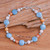 Quartz and jasper beaded choker necklace, 'Ocean Symphony' - Quartz and Jasper Beaded Choker Necklace with Extender Chain (image 2c) thumbail