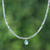 Green quartz and apatite choker pendant necklace, 'Aqua World' - Natural Apatite and Green Quartz Beaded Pendant Necklace (image 2) thumbail