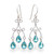Green quartz chandelier earrings, 'Aqua Angel' - Natural Pear Green Quartz Chandelier Earrings with 2 Carats thumbail