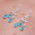 Green quartz chandelier earrings, 'Aqua Angel' - Natural Pear Green Quartz Chandelier Earrings with 2 Carats (image 2d) thumbail