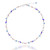 Cultured pearl and glass beaded necklace, 'Sky Berries' - Natural White Cultured Pearl and Blue Glass Beaded Necklace thumbail