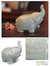 Celadon ceramic statuette, 'Parading Elephant' - Celadon Ceramic Statuette thumbail