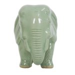 Celadon ceramic figurine, 'Elephant Power & Tranquility' - Handcrafted Celadon Ceramic Sculpture