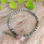 Multi-gemstone beaded wristband bracelet, 'Jewels of Mist' - Multi-Gemstone Beaded Wristband Bracelet with Agate Clasp (image 2) thumbail