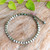 Multi-gemstone beaded wristband bracelet, 'Jewels of Mist' - Multi-Gemstone Beaded Wristband Bracelet with Agate Clasp (image 2c) thumbail