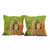 Cotton cushion covers, 'Elephant's Reminiscences' (pair) - Batik Cotton Cushion Covers (Pair) (image 2a) thumbail