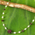 Pearl and garnet pendant necklace, 'Caviar' - Pearl and garnet pendant necklace