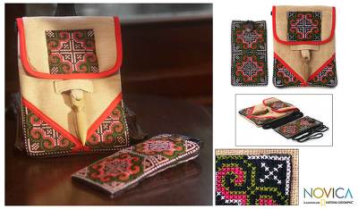 Curated gift set, 'Hill Tribe Vibes' - Hill Tribe-Themed Bags and jewellery Curated Gift Set