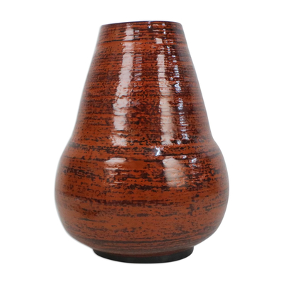 Lacquered bamboo vase
