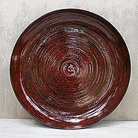 Lacquered bamboo plate,