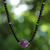Onyx and amethyst beaded necklace, 'Brilliant' - Unique Beaded Amethyst and Onyx Necklace (image 2) thumbail