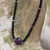 Onyx and amethyst beaded necklace, 'Brilliant' - Unique Beaded Amethyst and Onyx Necklace (image 2c) thumbail
