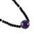 Onyx and amethyst beaded necklace, 'Brilliant' - Unique Beaded Amethyst and Onyx Necklace (image 2e) thumbail